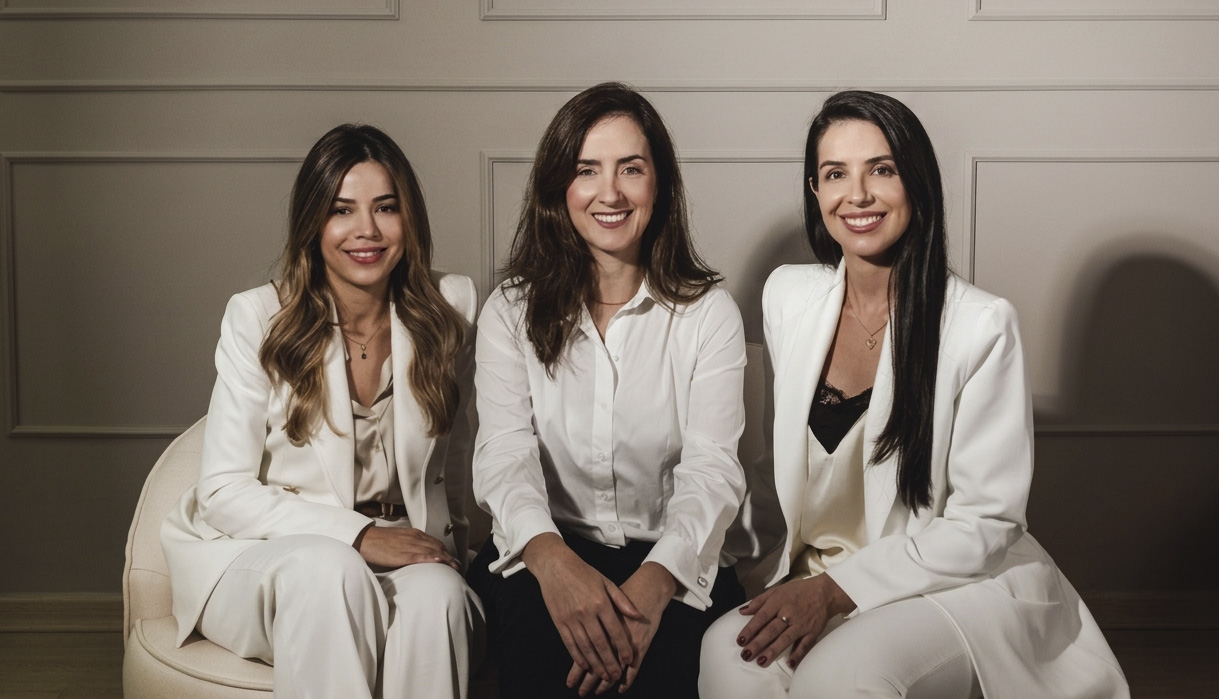 Dra. Aline Curcio, Dra. Helena Barbosa e Dra. Vanessa Alves, sócias da Alpha Pulse Neurofisiologia em Belo Horizonte